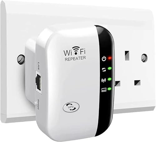 2025 Neu WLAN Repeater WLAN Verstärker 300Mbit/s 2,4GHz WiFi Booster mit Repeater/Router/Access Point Modus,Einfache Einrichtung,WiFi Range Extender Mit LAN/WAN Port