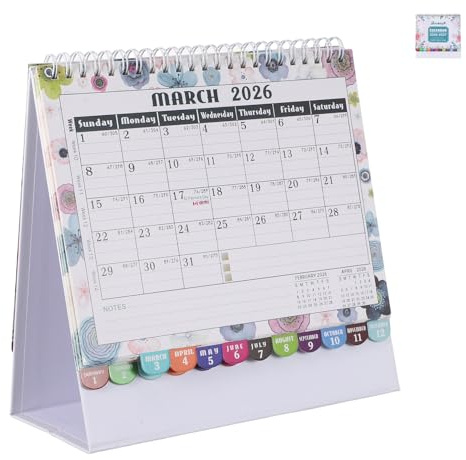 ZUNOXAZ Pianificatore Mensile Calendario Di Pianificazione Calendario Da Tavolo in Piedi Per Scrivania
