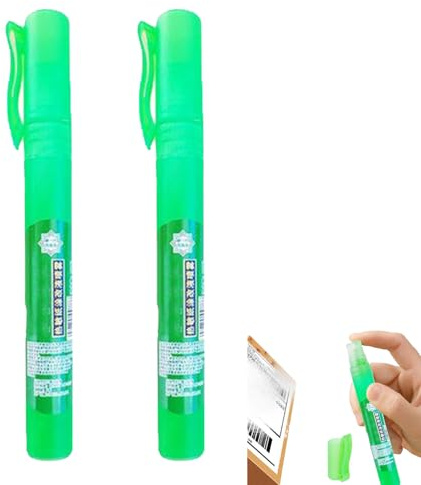 2pcs Spray Corrector Para Papel Térmico, Spray De Protección Contra El Robo De Identidad, Bloqueador De Direcciones De Secado Rápido, Líquido Corrector Portátil Para Borrar Direcciones De Envío