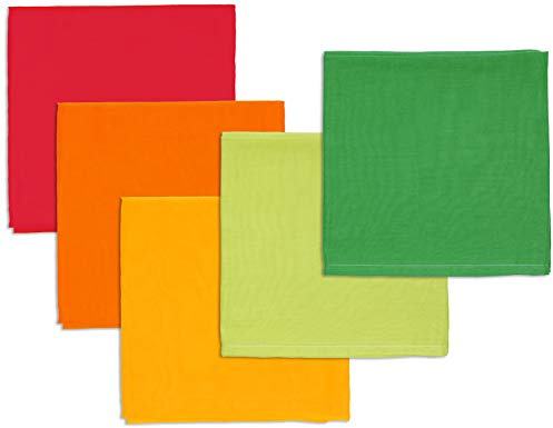 Bio Jahreszeiten Spieltücher 100% Bio-Baumwolle (kbA) GOTS zertifiziert, Frühling, 115 x 105 cm, 5er-Set
