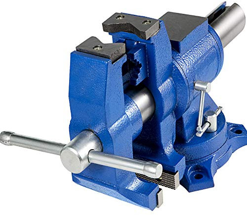 BestEquip Multifuncional Banco de Cabeza Giratoria de 360° 30KN Fuerza de agarre 3000KG para Procesamiento de Máquina y de Vicio de 6 Pulgadas con Base y Herramienta Tornillo de Banco, Industrial