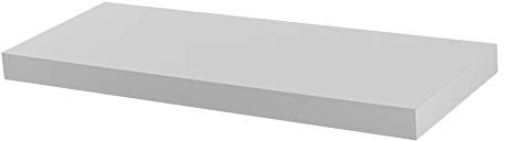 Harbour Housewares Modern Floating Wall Shelf - 60cm - White - Photo Gallery Bookshelf Wall Shelves for Living Room Display, Bedroom, Office Storage