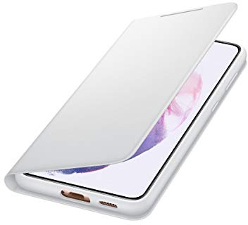 Samsung LED View Smartphone Cover EF-NG996 für Galaxy S21+ 5G Handy-Hülle, LED-Anzeige, Kartenhalterung, Hellgrau