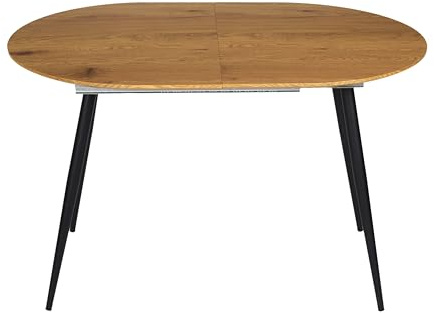HOME DECO FACTORY - Table Extensible Moderne - Conçu pour 6-8 Personnes - Dimensions 150-210 cm - Design Élégant - Facile à Entretenir - Couleur Marron Noir