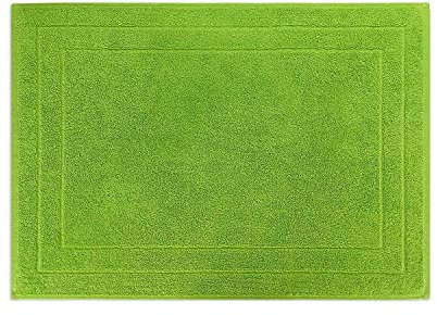 WohnDirect Frottier Duschvorleger Grün 50x70 cm - ideal vor der Dusche oder Badewanne - 100% Baumwolle - sehr weich & saugstark, waschbar bei 60°