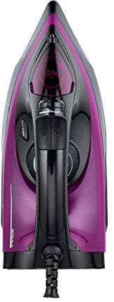 Solac - Plancha de vapor Optima Perfect 2600W | Doble sistema antical | Antigoteo | Golpe 160g/min | Vapor continuo 40g/min | Suela Cerámica | Funsión spray | Ergonómico | Planchado vertical | Negra