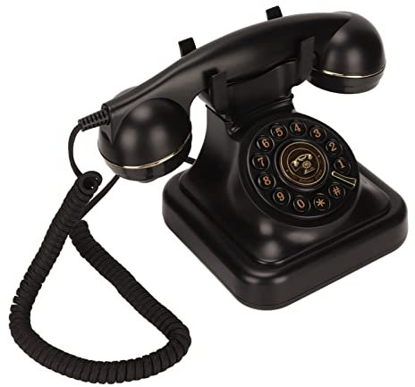 Telefono Fisso retrò, Telefono con con Filo Vintage Telefoni Classici di Vecchia Moda Telefono da Scrivania Cablato per Casa Ufficio, Regali per Amici Bambini