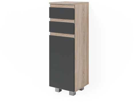 Vicco Midischrank J-Shape, Anthrazit, 30 x 95 cm