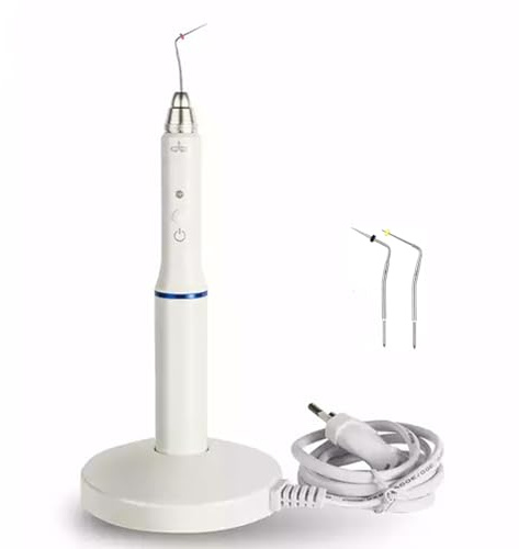 Bceer Gutta Percha Dental Cortador De Encía Dental Cortador Endo Gutta Cortador Rompedor Disuelto Endo Gutta Dental con 2 Puntas(Color:Máquina + Dos Agujas)