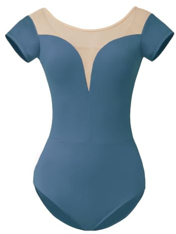 ROYAL SMEELA Ballett trikot damen mit bh Ballerina body ballettbody damen ballett tanz trikots erwachsene ballett tanz body ballettrikot kurzarm body tanzen trikot Frauen sexy tanzbody für damen