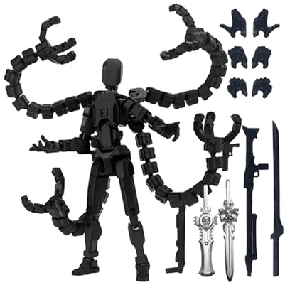 Figuras De Acción Articuladas,Figura Articulada Coleccionable Con Múltiples Articulaciones - Accesorios Impresos En 3D, Juguetes Ensamblados Y Coleccionables Articulados Para Amantes De Juegos