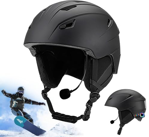 Ski Helmet with Bluetooth headphones, Snowboard Helmet for Adults, Snow Sport Helmet for Men Women, Lightweight & Ventilation & Adjustable Strap