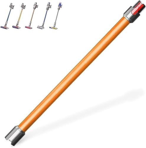 Tube Télescopique pour Dyson V7 V8 V10 V11 V15, Télescopique Dégagement Rapide Manche pour Dyson Aspirateur Tube Rallonge Accessoire 72CM- Orange