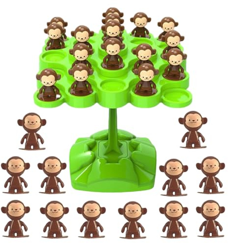 Balance Tree Monkey, Focus Balancing Training Toy, Parent-Child Interactive Family Tabletop Puzzle for Kids 3+ with Skill Development, Fun for Boys, Girls, Home, Preschool, Kindergarten, Classroom, Ta
