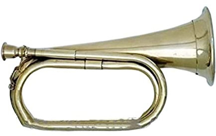 NAUTICALMART Bürgerkrieg Era Jagdhorn US Militär Kavallerie Horn, D-Dur, Poliert, Messing, Ideal für Scout Paraden und Home Decor