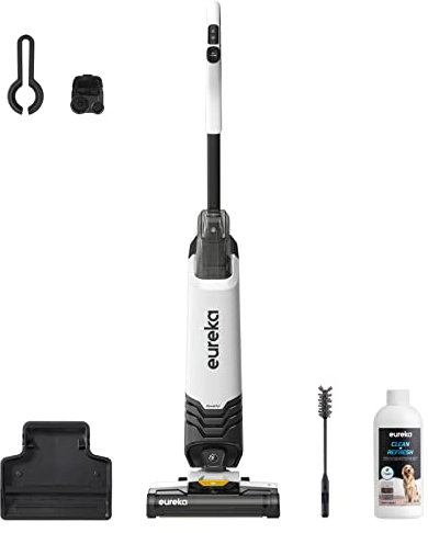 EUREKA NEW300 Nass- und Trockensauger, All-in-One Staubsauger Mop mit Doppeltank und selbstreinigendem Design, 7,5m Kabel Leistungsstarker Waschsauger für Haustiere Familie