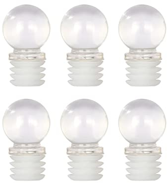 Magic Season Glass Bottle Stoppers for 0.7(18mm) Opening Bottles(6 Pcs)