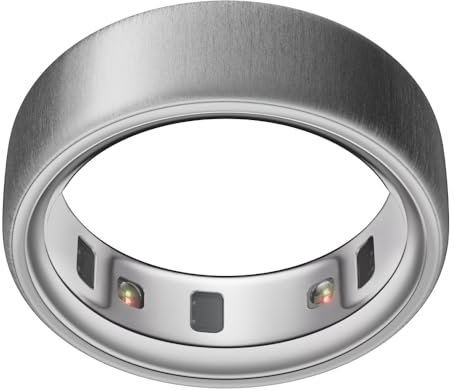 Oura Ring 4 - Brushed Silver - Size 14 - Smart Ring | Size First with Oura Ring 4 Sizing Kit | Sleep Tracking Wearable - Heart Rate - Fitness Tracker - Up to 8 Days Battery Life