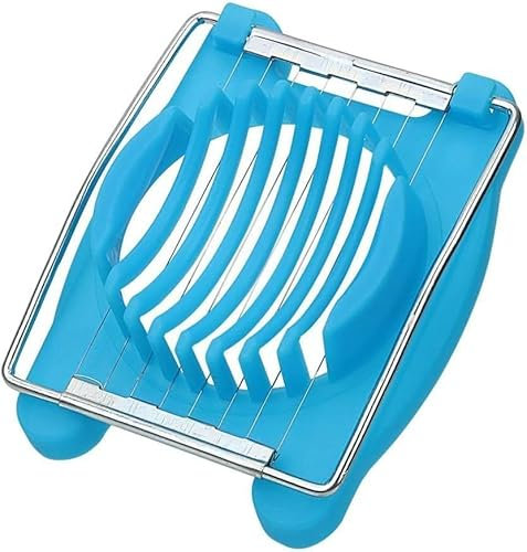 Blau Manuelle Küchenmaschinen Eierschneider Chopper Edelstahl Obstschneider Eierwerkzeuge Küchenwerkzeuge Gadgets tragbar