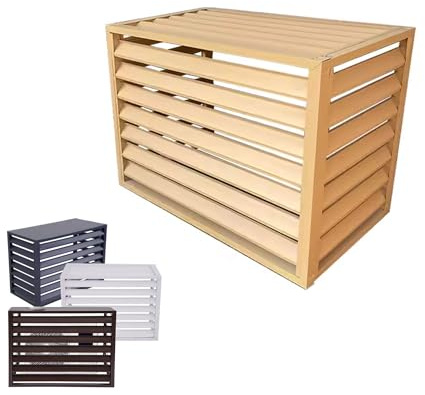 Cubierta protectora de CA resistente a la intemperie para unidades exteriores, diseño de rejilla inclinada de 45° para un flujo de aire óptimo y disipación de calor, protección duradera contra los