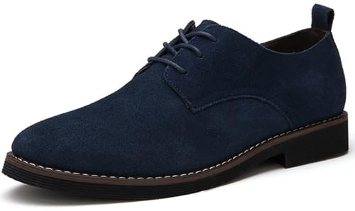 Hixingo Zapatos de Vestir Hombre Sin Cordones, 39-48 EU Zapatos de Cuero Modernos Zapatillas Vestir Hombre Verano Antideslizante Suela de Goma para Negocios, Bodas
