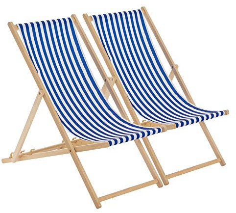 Outdoor Liegestuhl aus Holz mit Segeltuch Sonnenliege für Erwachsene - Ideal für Garten Terrasse Strand Camping - Bequem und Entspannung Fell