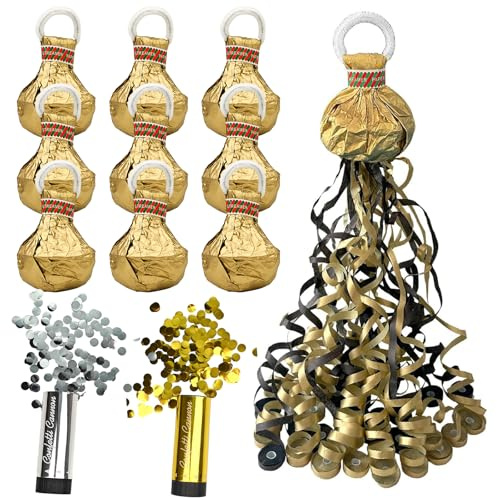 10 Piezas Serpentinas de Lanzamiento de Serpentinas de Mano Para Fiestas, Confeti, Serpentinas, CañOnes, Cintas Para CumpleañOs, Bodas, Navidad, Carnaval, GraduacióN