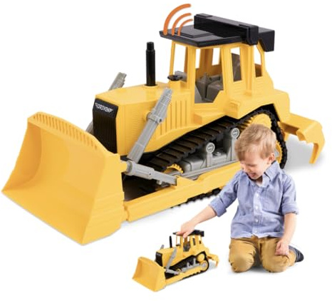 Driven by Battat – Large 17 Inch Bulldozer Toy for Kids – Heavy-Duty Construction Vehicle with Movable Blade & Tracks – Realistic Design for Sandbox or Indoor Play – Ages 3+