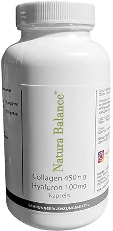 480 Kapseln Kollagen 450mg + Hyaluronsäure 100mg Anti Falten Collagen Hyaluron Tabletten Made in Germany