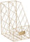 FutureShapers 2-Fach Metall Stehsammler Briefablage Dokumentenablage Desktop Zeitschriftensammler Büro Organizer (Gold)