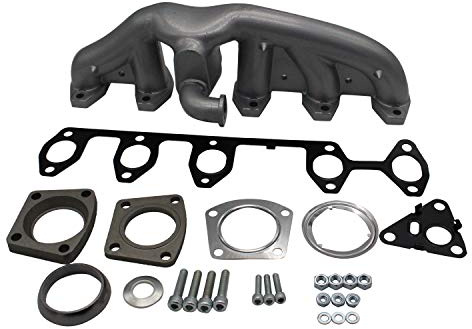 TAKPART Colector de escape con juntas 070253017A compatible con VW T5 Volkswagen Transporter 2.5 TDI