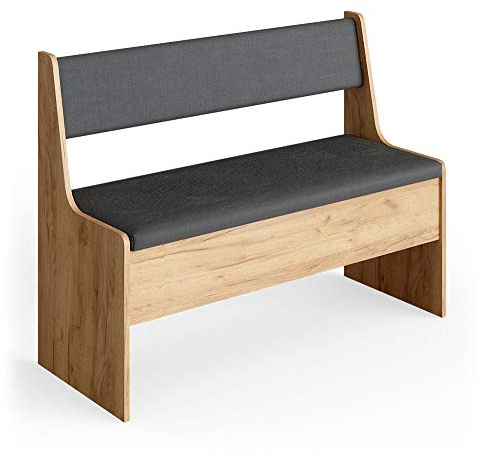 Vicco Gruppo panca ad angolo Roman, Rovere dorato, 106.6 x 41.5 cm, adatto per soluzioni angolari salvaspazio nella zona pranzo