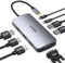 MOKiN USB C Docking Station Dual HDMI 3 Monitor Adapter, USB C Hub with Dual HDMI, Displayport, VGA, 100W PD Charging, 2USB A 2.0,Type C 2.0 Ports Adapter for Dell XPS,HP, Lenovo,etc