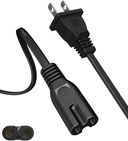 Xbox Series S/X, Xbox One X/S Power Supply Cable for Sony PS4 PS5 PS3 Slim PlayStation5 4 3 TV Printer Universal Speaker Replacement