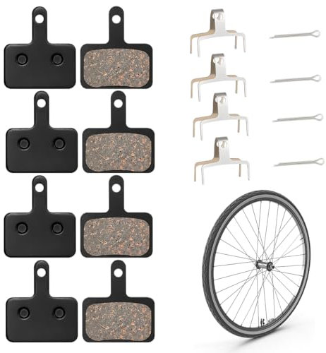 KOLZEMV 4 Pares Resina Semi Metálica Pastillas Freno Bicicleta, pastillas de freno bicicleta, Pastillas de Freno para B01s TRP Tektro Deore M315 M355 M365