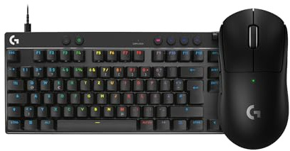 G PRO TKL Rapid Keyboard (German Layout - Linear) + G PRO X Superlight 2 Gaming Mouse EER2 - Black