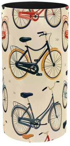 VAPOKF Porte-stylos pour bureau, boîte à musique, pot à crayons, pinceaux de maquillage, rangement de fournitures de bureau, organisateur pour la maison et le bureau – Vélos rétro