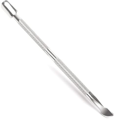 Cuticle Pusher & Nail Scraper | UV Gel Nail Polish Remover Tool | Dual-Head Stainless Steel Cuticle Trimmer for Dead Skin Removal on Fingernails and Toenails | Nail Art Essential