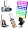 RGB Selfie Light for Phone,138 LED 360° Rotatable Clip on Video Conference Lighting Fill Light,1800mah Rechargeable,2500k-9000k,3 Colors Modes 16 RGB for Camera Laptop Meeting Live Streaming Recording