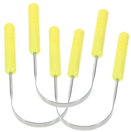 DRESSOOS 3pezzi Raschietto Per Lingua in Acciaio Inossidabile Puliscilingua Portatile Per Pulizia Della Lingua Rimuove Residui e Combatte Cattivi Odori