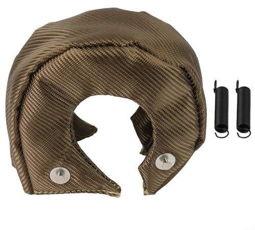 CWOQOCW Couverture de protection thermique Turbo en fibre de verre T3 T4 avec crochets en acier inoxydable 1000 ℃