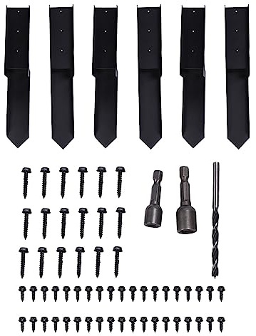 Pilipane Kit de Post reparación de la Valla estacas de reparación de la Cerca de Acero en Forma de H para la Cubierta del buzón de Madera del buzón del buzón Soporte del letrece Acero