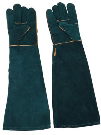 MUELODSIC 2 pièces de Protection Anti-Morsure pour Animaux Résistant Durables pour Manipulation et Dressage de Chats Chiens et Reptiles Vert Foncé