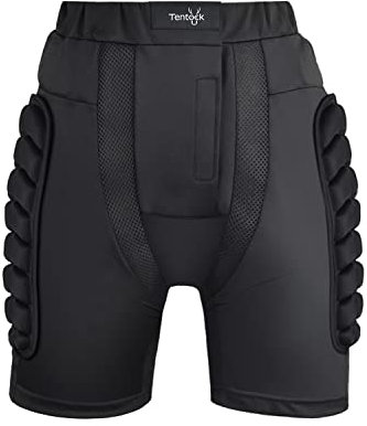 Tentock Protektorenhose Po Schutz Snowboard HüFtschutz Schutzshorts SskiprotektorenSchutzausrüStung KnieschonerSteissbeinschutz EiskunstlaufDamen SeniorenKinder Herren（XL