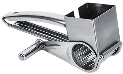 Aramox Grattuggia Formaggio in Acciaio Inox Utensile da Multifunzione Rotante Formaggio Grattugia Fetta Tagliuzzato Strumento per Cioccolato, Verdure, Frutta