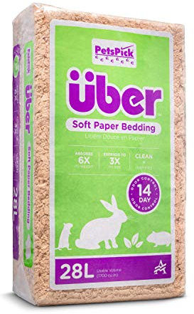 Petspick Cama de Papel Suave para Mascotas para Animales pequeños, 28 L, Natural