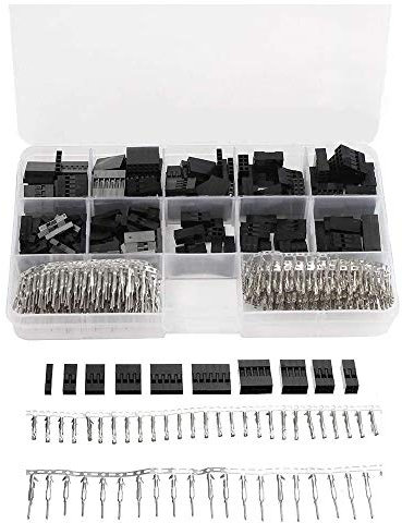 Bestgle 620PCS 2.54mm Dupont Jumper Connecteurs Mâle Femelle À Sertir Pin Terminal Kit Dupont Câble Jumper Fil Pin En-tête Logement Kit en Métal
