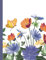 Composition Notebook: Wide Ruled, Floral Composition Notebook, Purple Chicory, Orange Gaillardia, 8.5 x 11, Soft Cover, 120 Pages, White