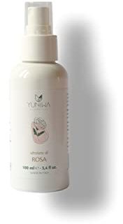 Idrolato di Rosa Damascena - Tonico viso Anti-age - Acqua Floreale 100% Naturale - Flacone Spray 100 ml - Made in Italy