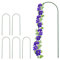 Relaxdays Set da 6 Sostegni per Piante Rampicanti, Archi in Acciaio, per Rose, Edera, Clematidi, HxL: 90x32 cm, Verde